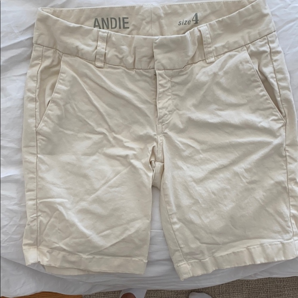 J Crew Andie Shorts in Cream